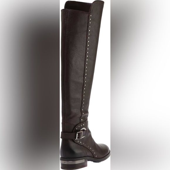 🎁🎄Final Sale Price🎁🎄Vince Camuto Leather Studded Tall Boot sz 5 NIB - Picture 1 of 5